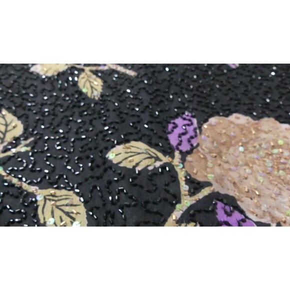 Sean Collection Silk Sequin Top LARGE Women's Glam Country Club Yacht Gala - Picture 4 of 13